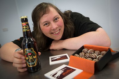 Say cheers with Wrexham Lager chocolate at Hamper Llangollen
