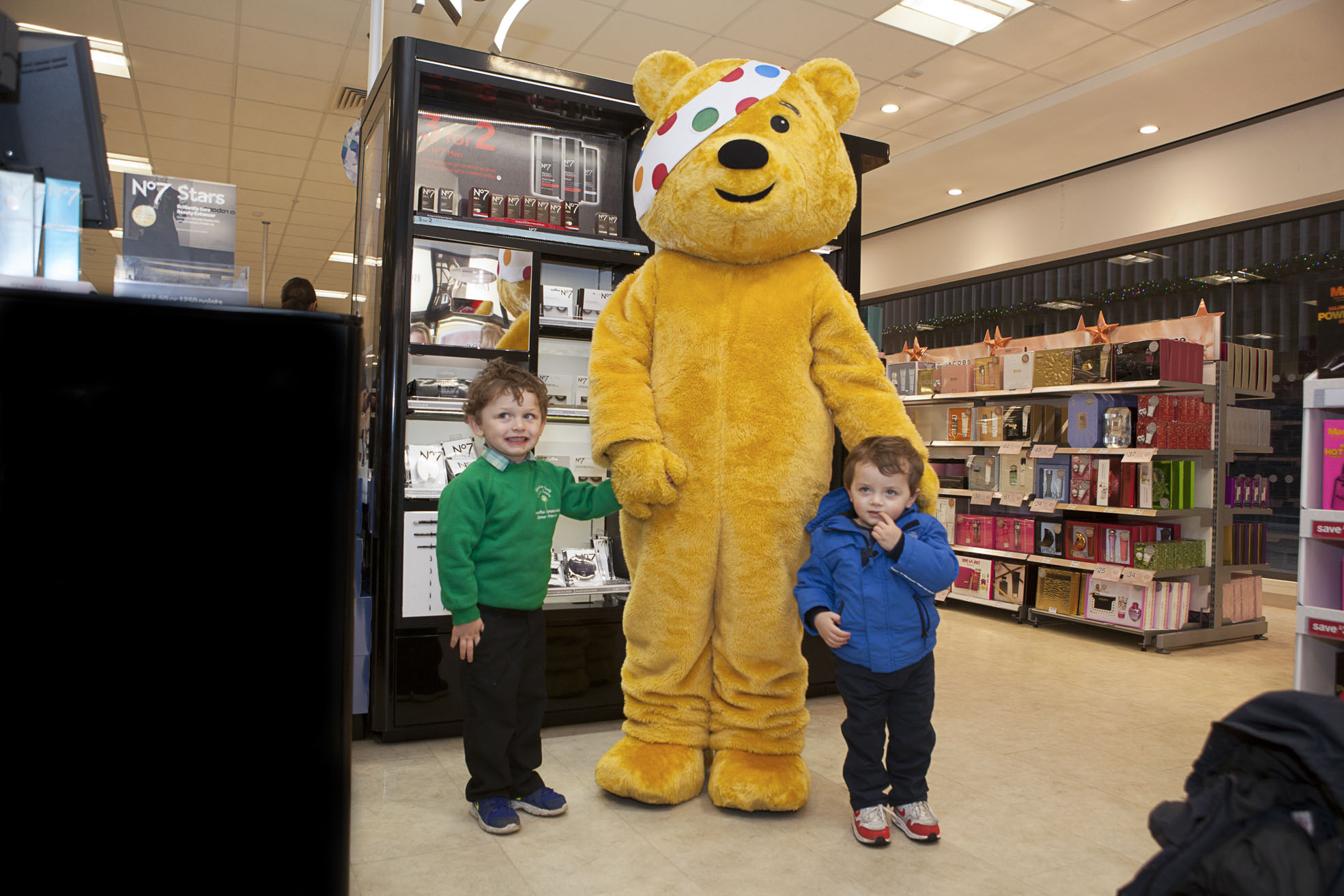 Youngster can bearly believe it when he meets Pudsey