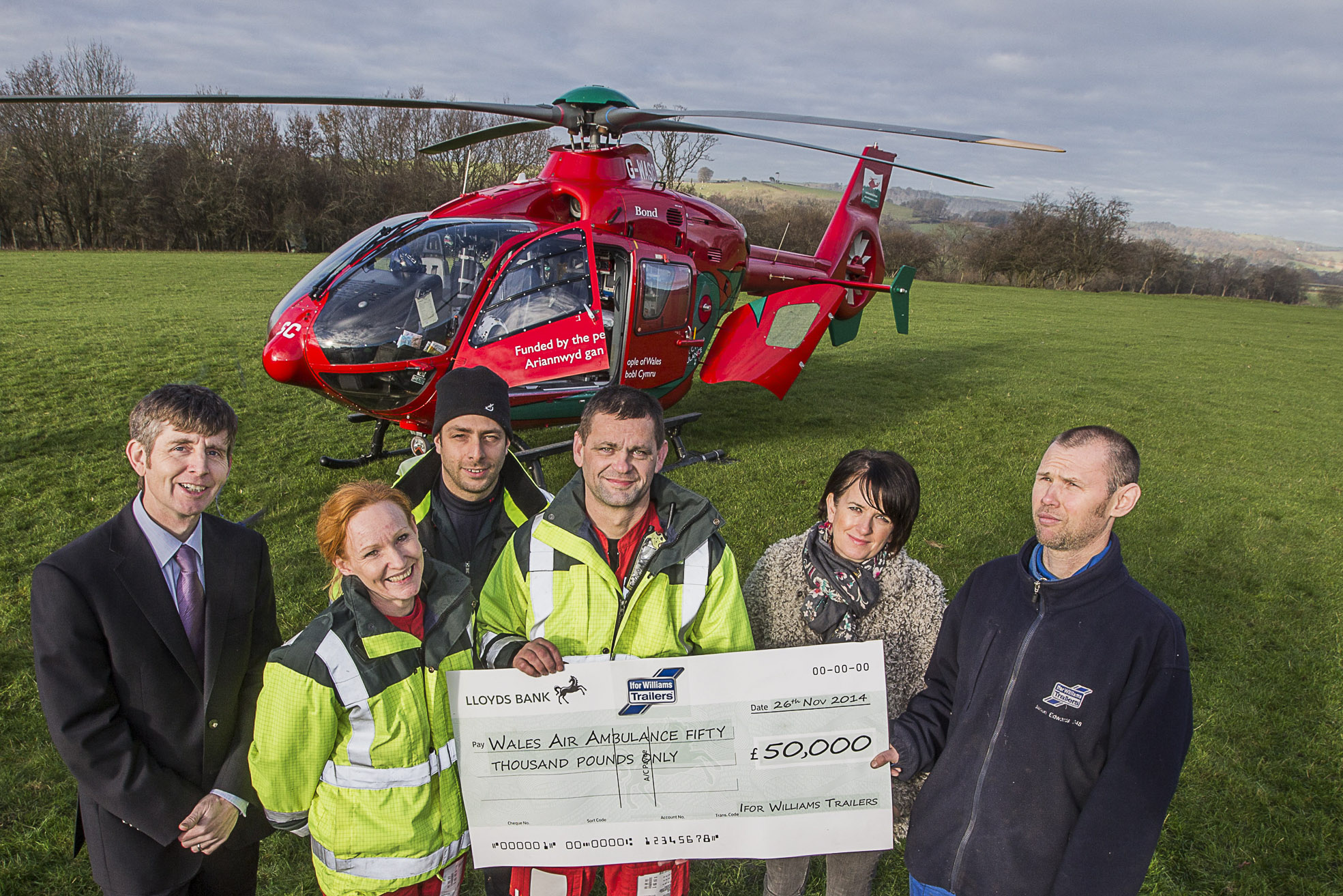 Wales Air Ambulance flies in to say thank you