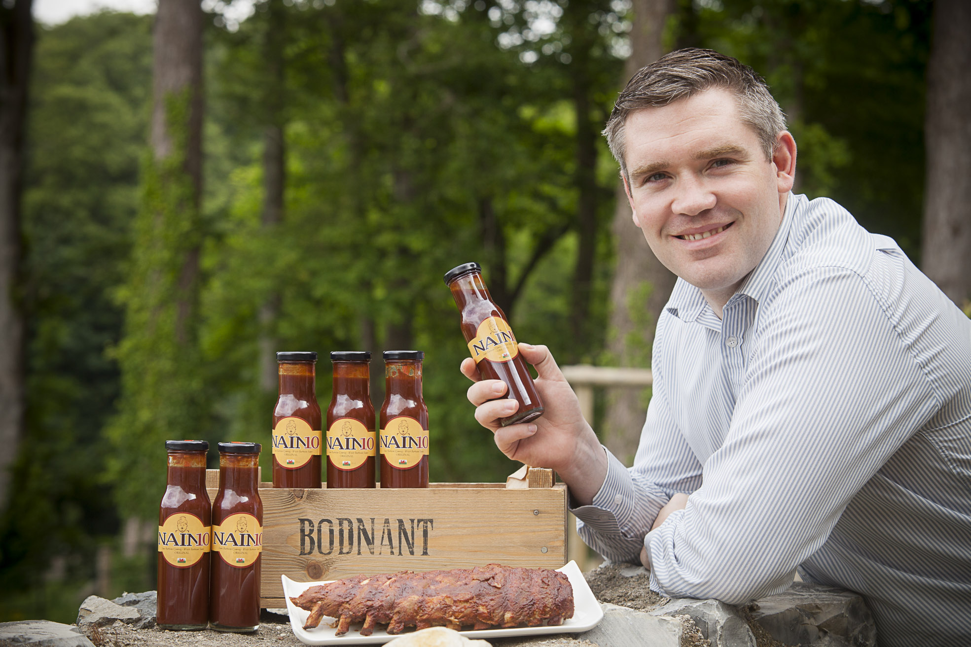 Osian spices up his BBQ sauce business after winning backing of Bodnant Welsh Food Centre