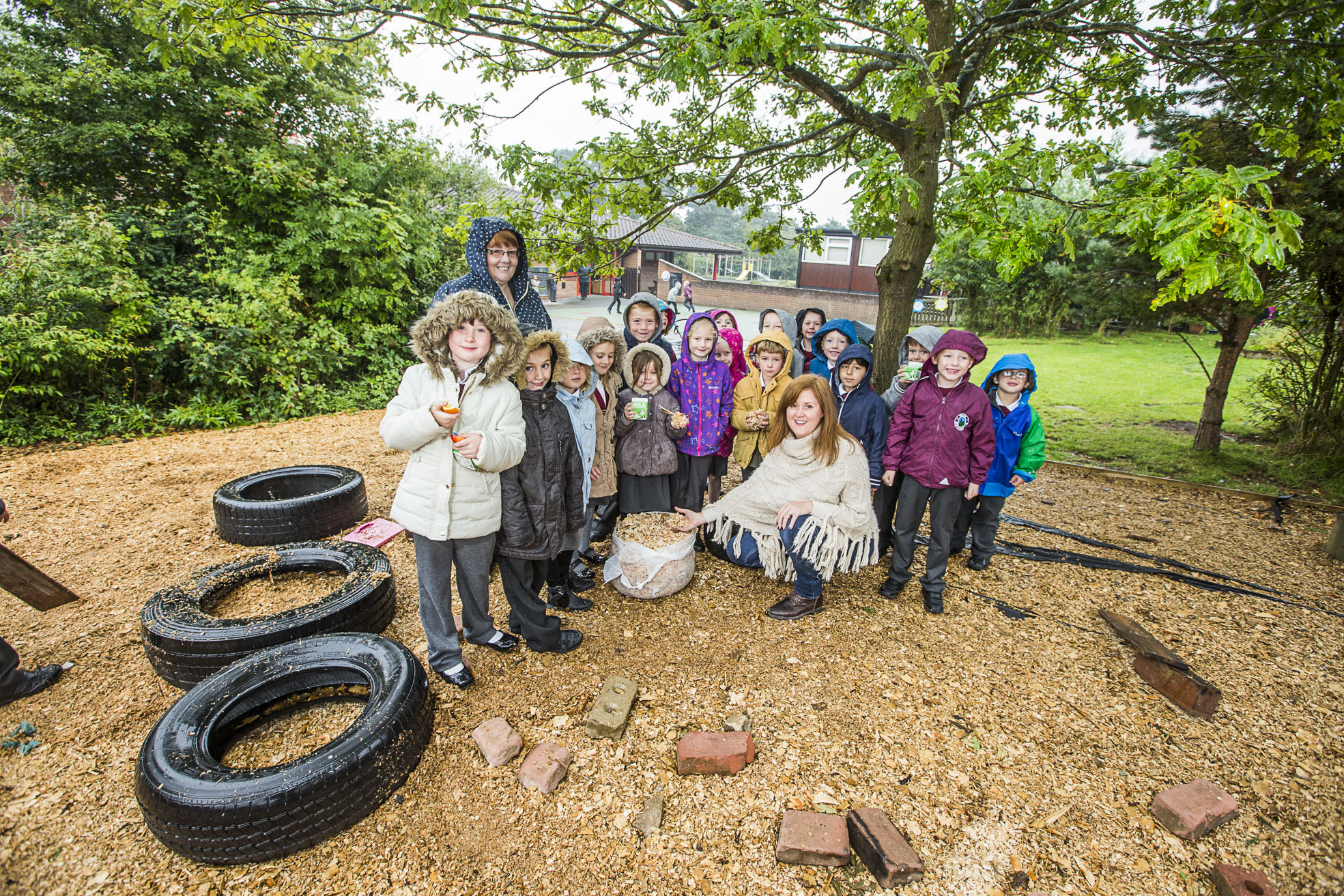 Village school delighted with woodchip donation from top timber company