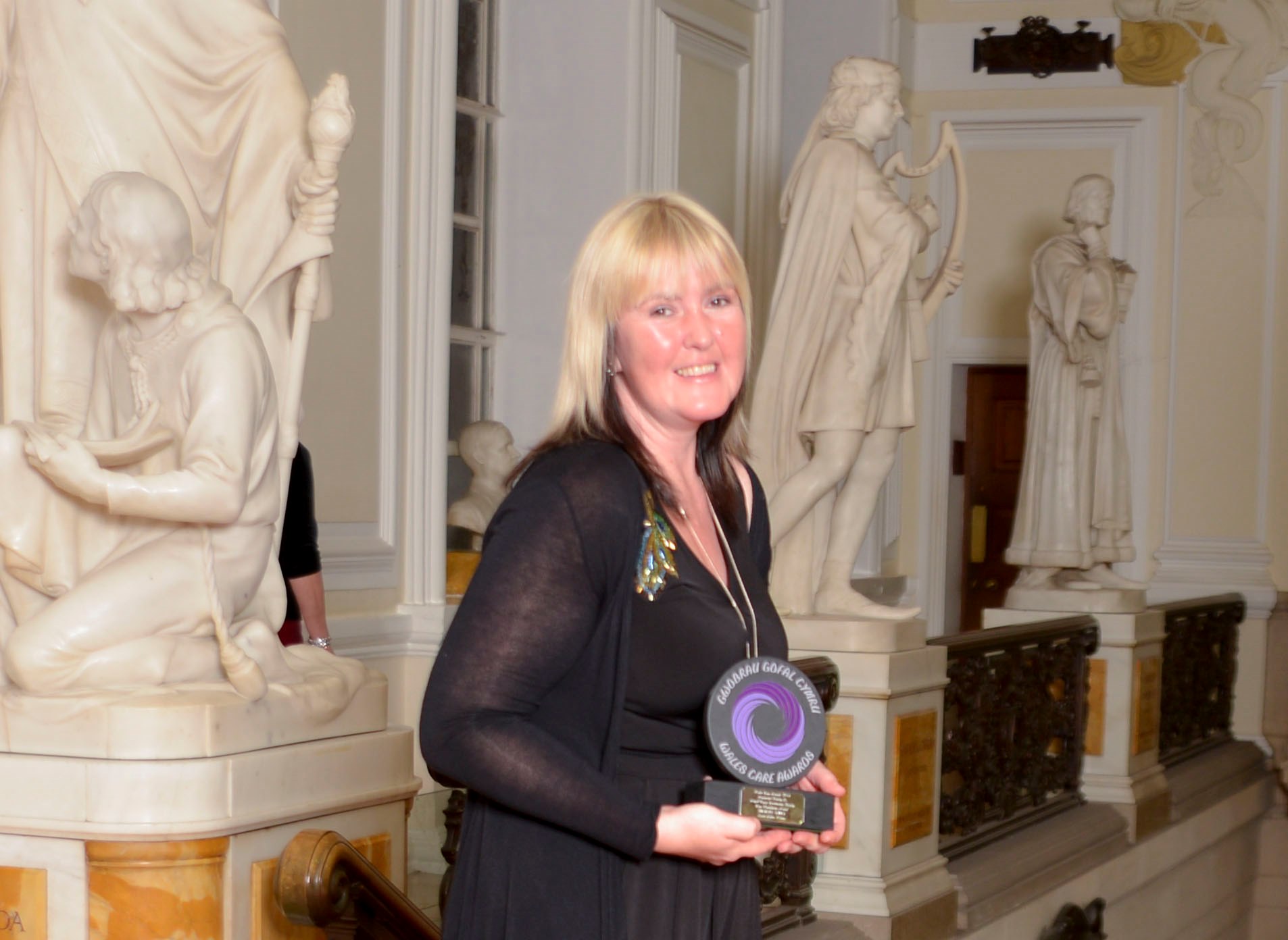Double joy for caring Sharon at awards