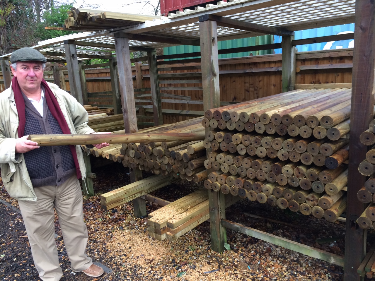 Welsh timber poles keeps those wandering cats from straying
