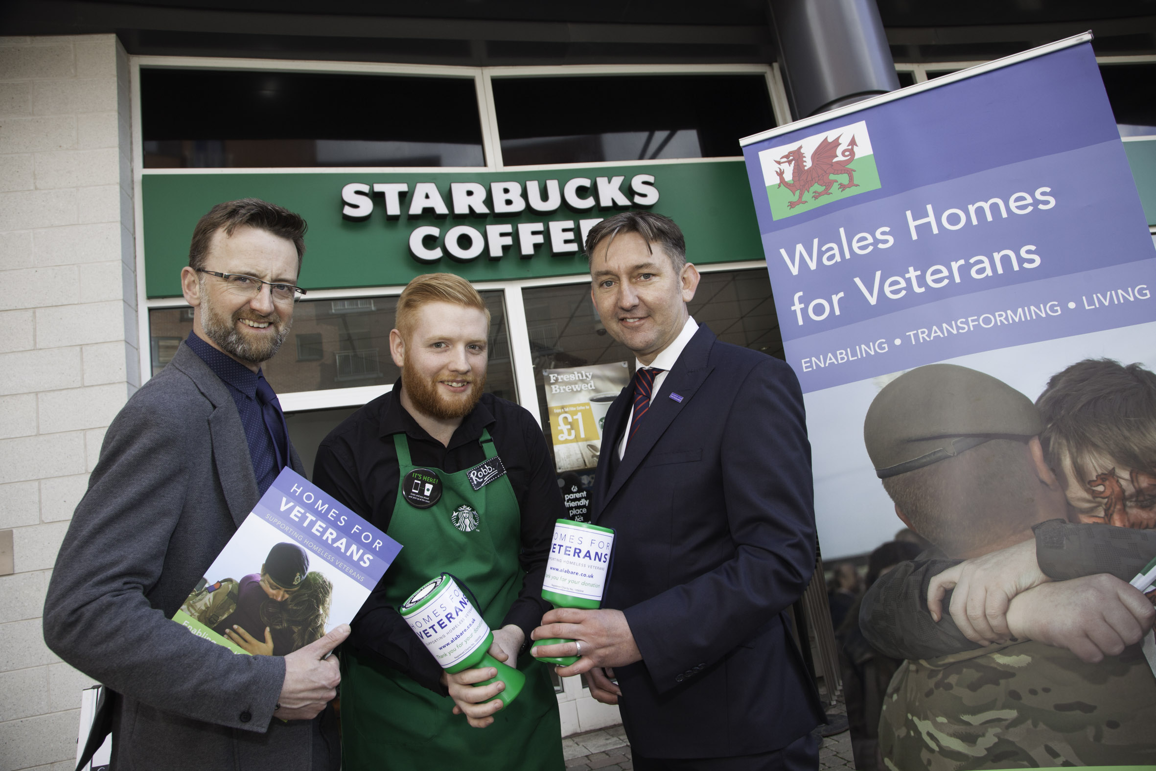 Coffee house team spring into action for veterans
