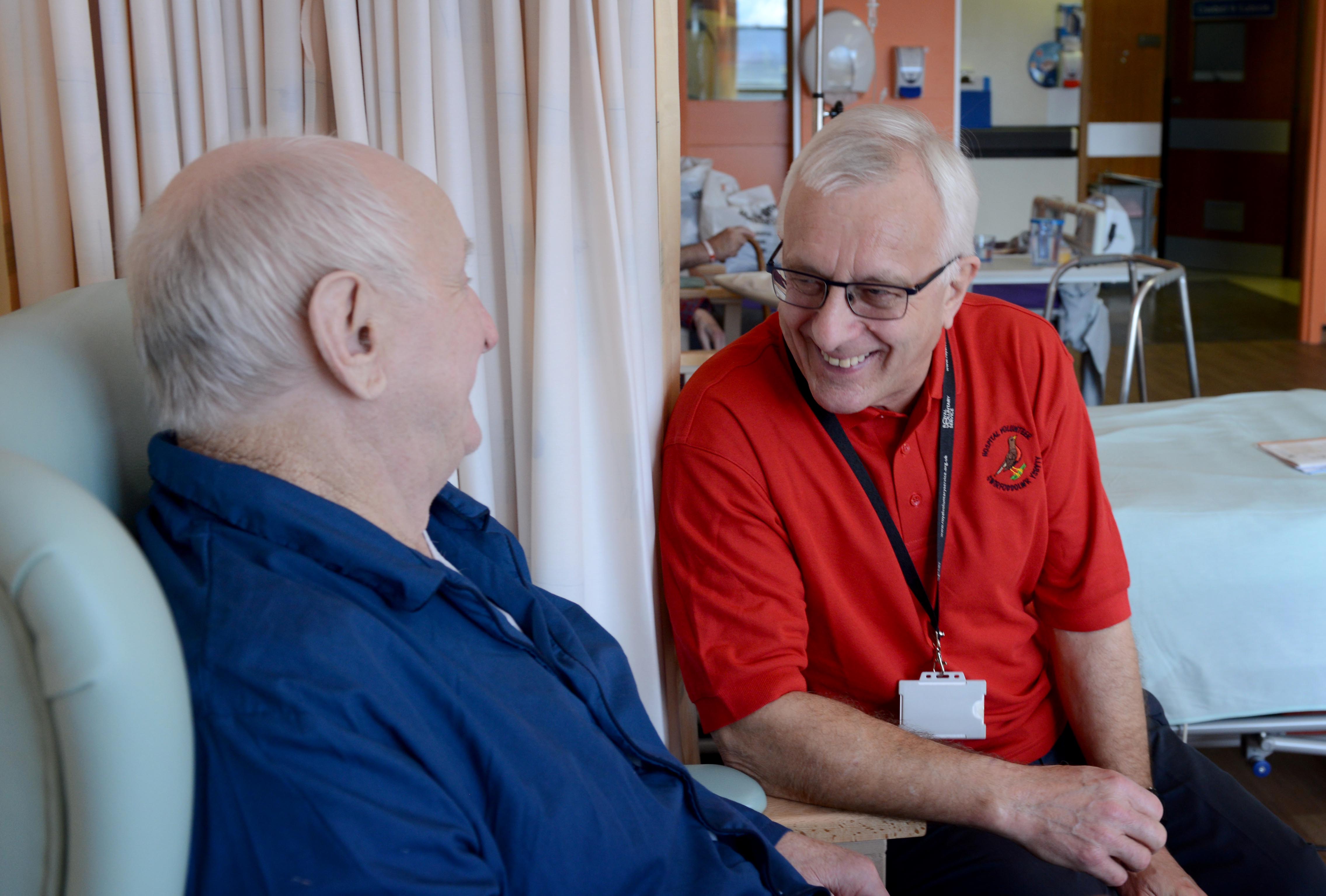 Pensioner Andy volunteers at hospital to say thanks to medics for saving his life