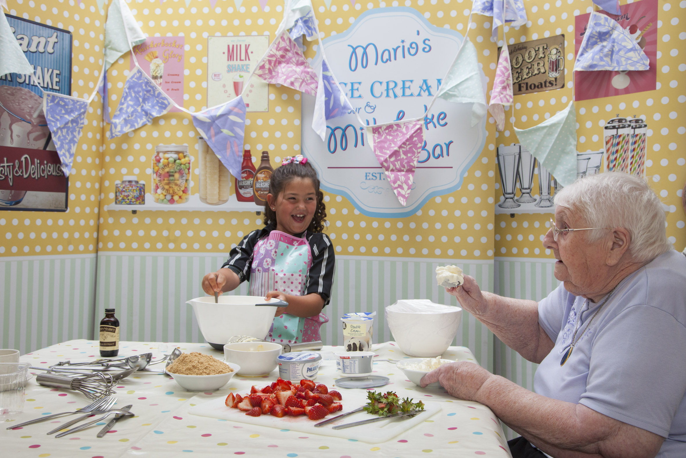 Young baking star Tamika gives care home residents a slice of the action