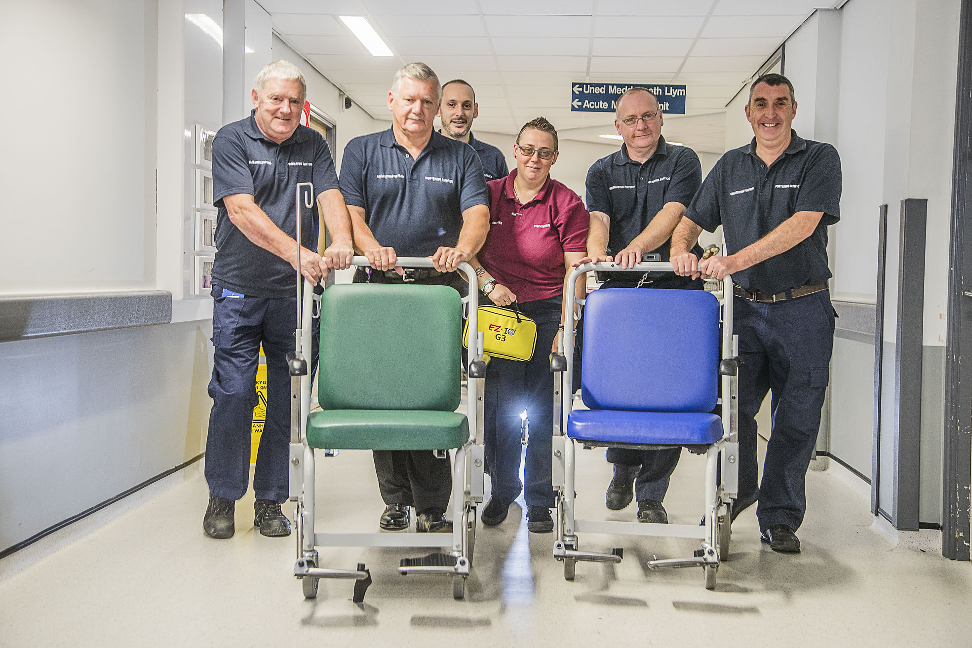 Spotlight shines on hospital porters whose dedication helps save lives at Ysbyty Glan Clwyd