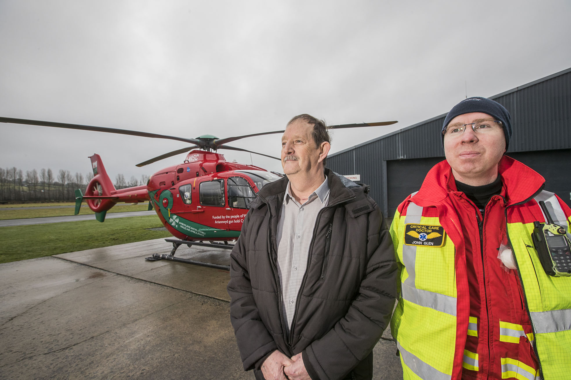 Heart attack survivor thanks flying medic who brought him back from brink of death