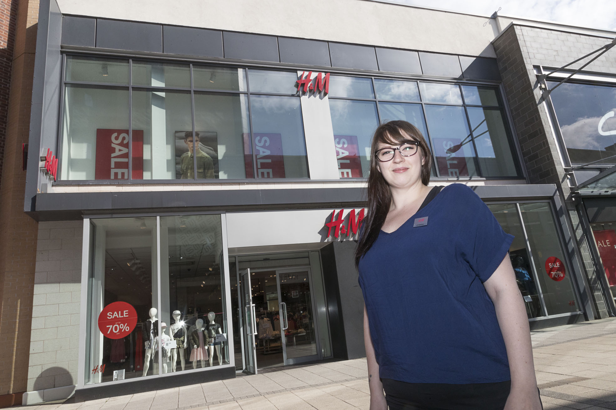 Stylish mum Claire takes charge at fashion store