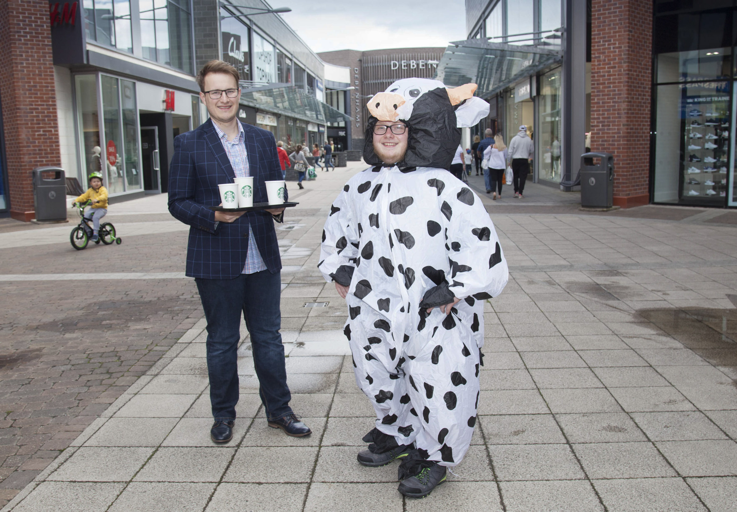 Dancing cow helps raise money for African village