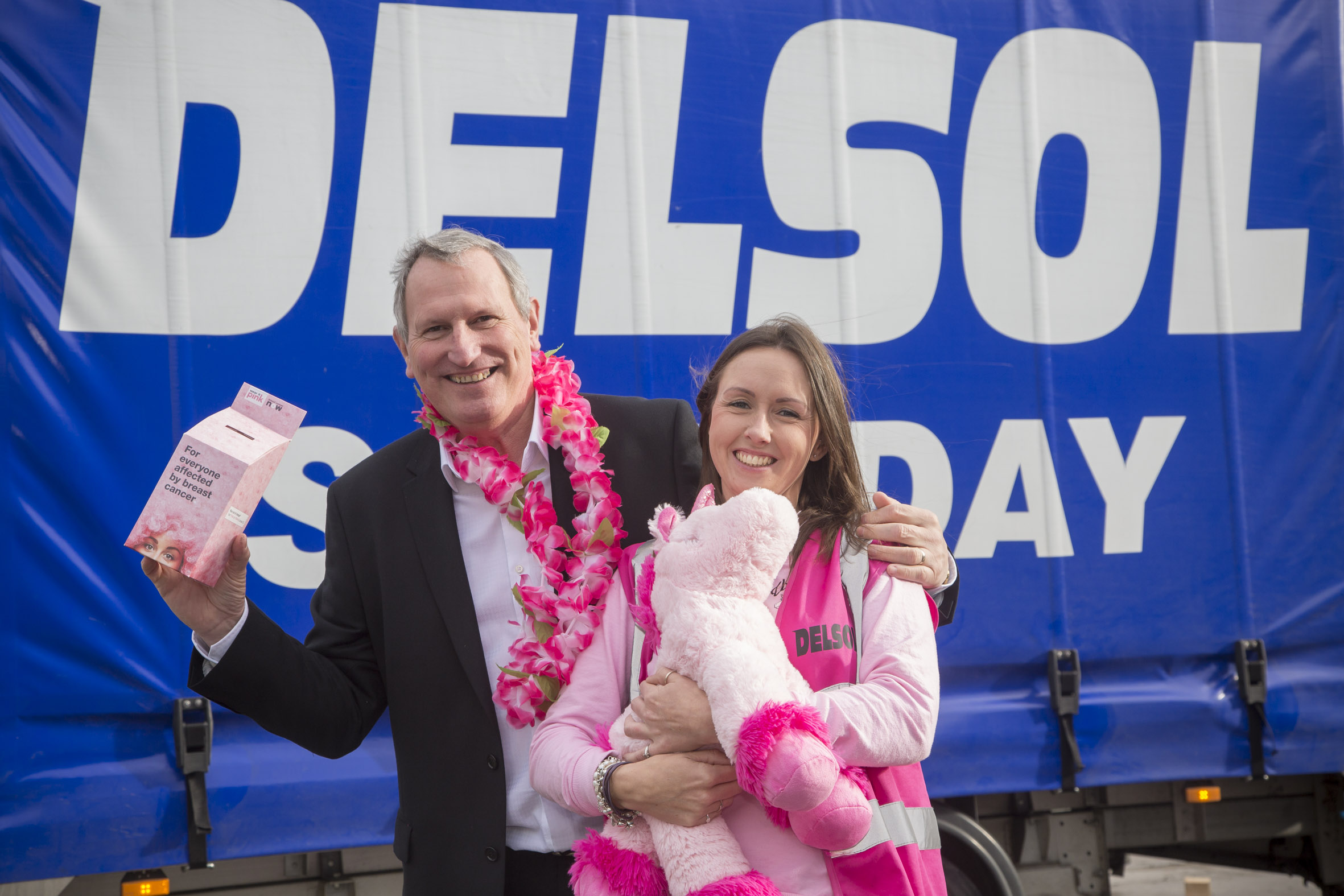 Delivery firm Delsol goes pink for charity 