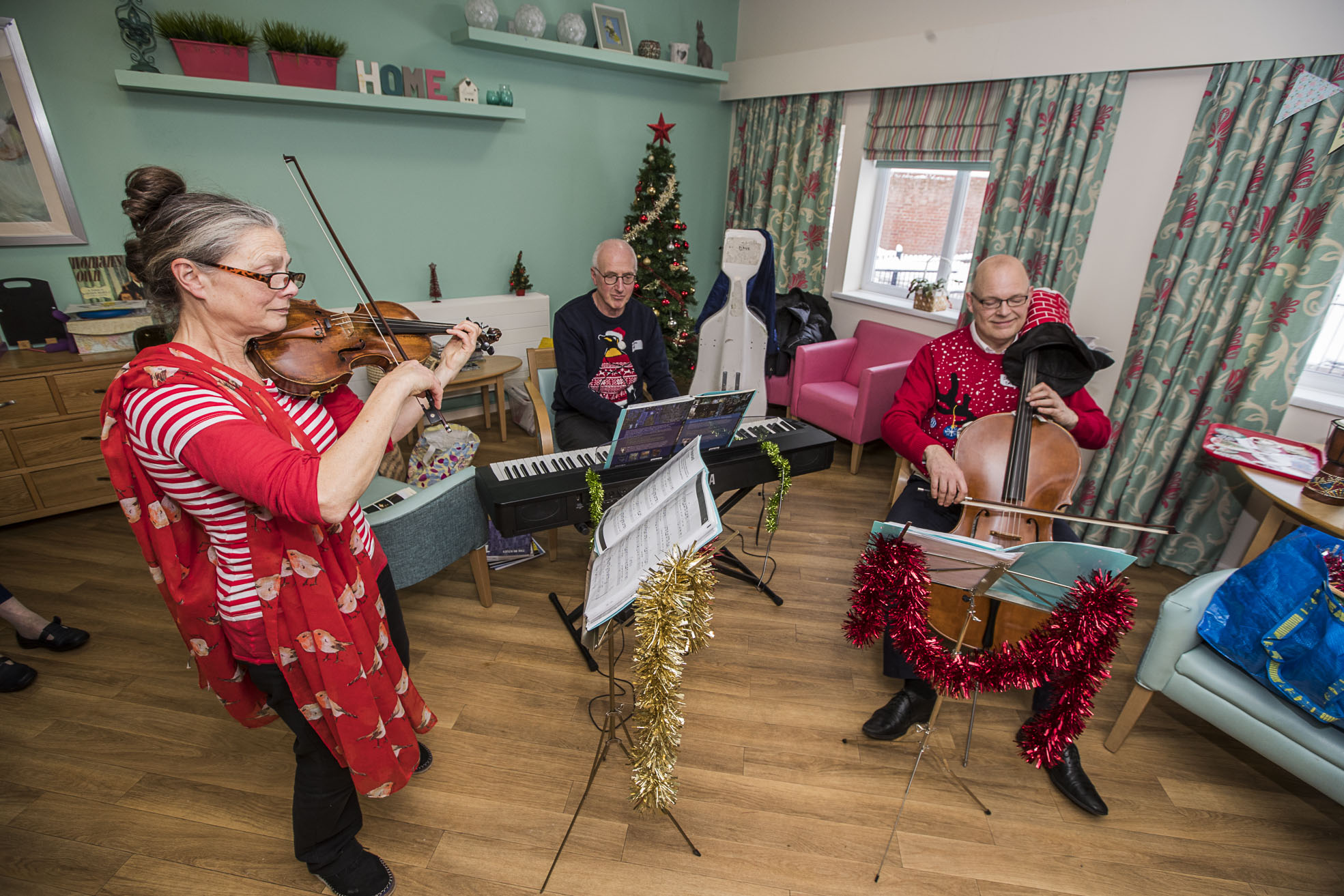 World-class orchestra scores festive hit at care home