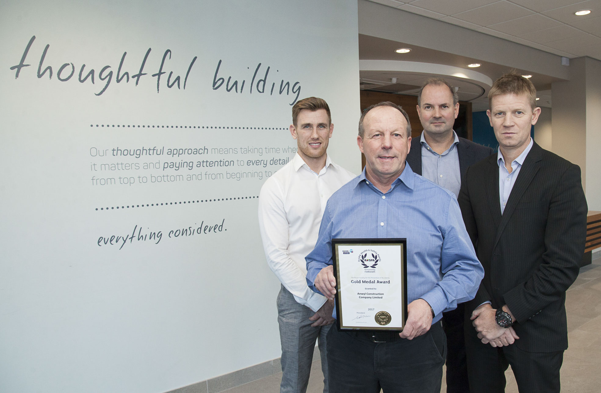 Anwyl Group receives prestigious RoSPA Gold Medal award