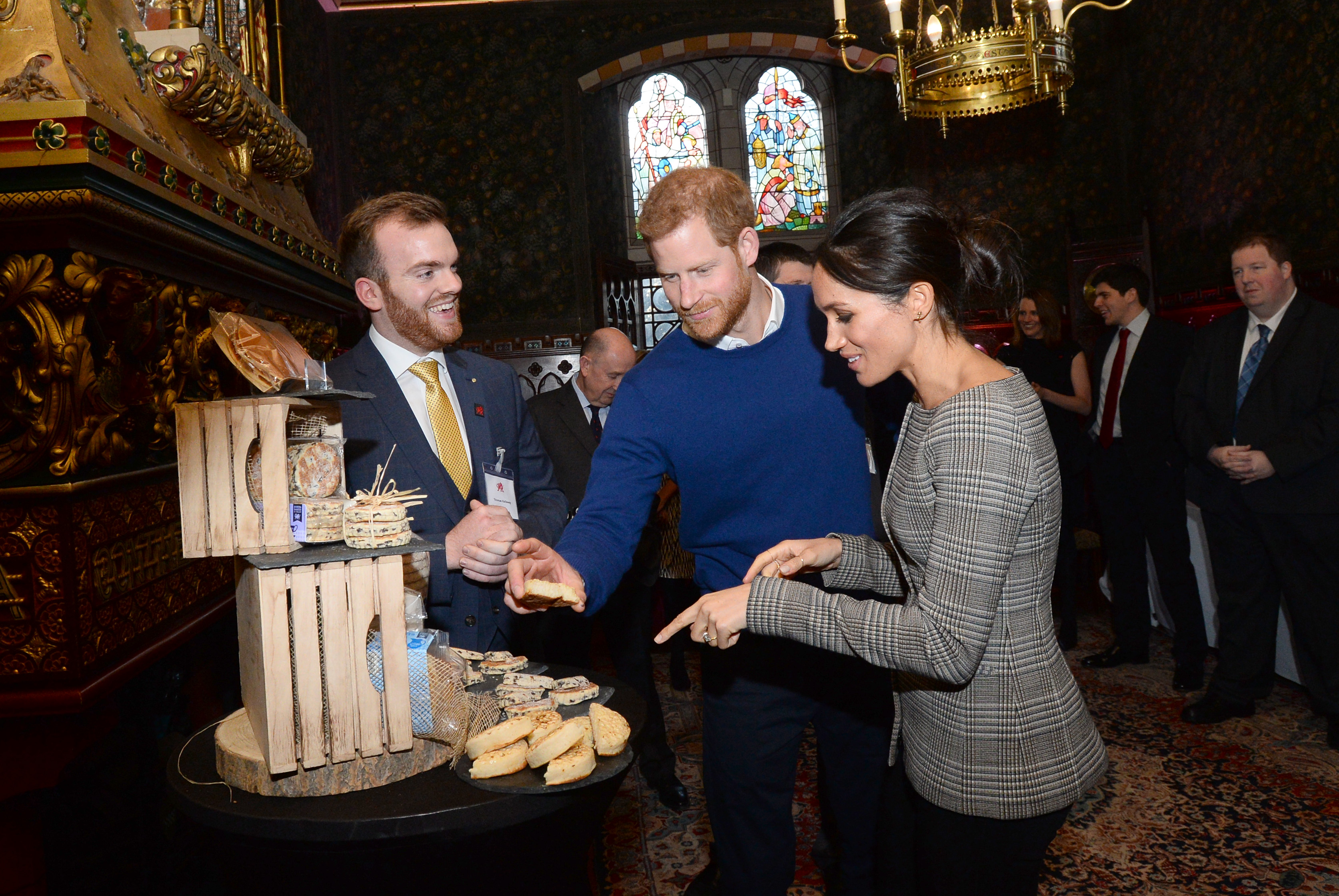 Prince Harry and Meghan Markle enjoy a taste of Wales made in Wrexham