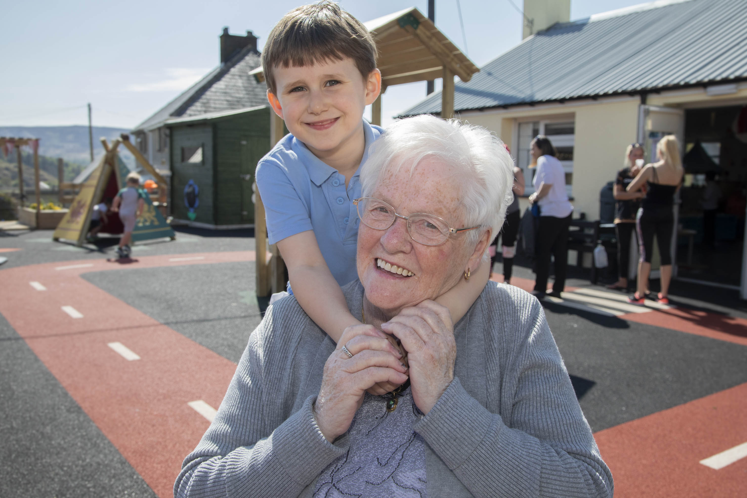 Daredevil grandmother Carys is guest of honour at opening of new nursery play area