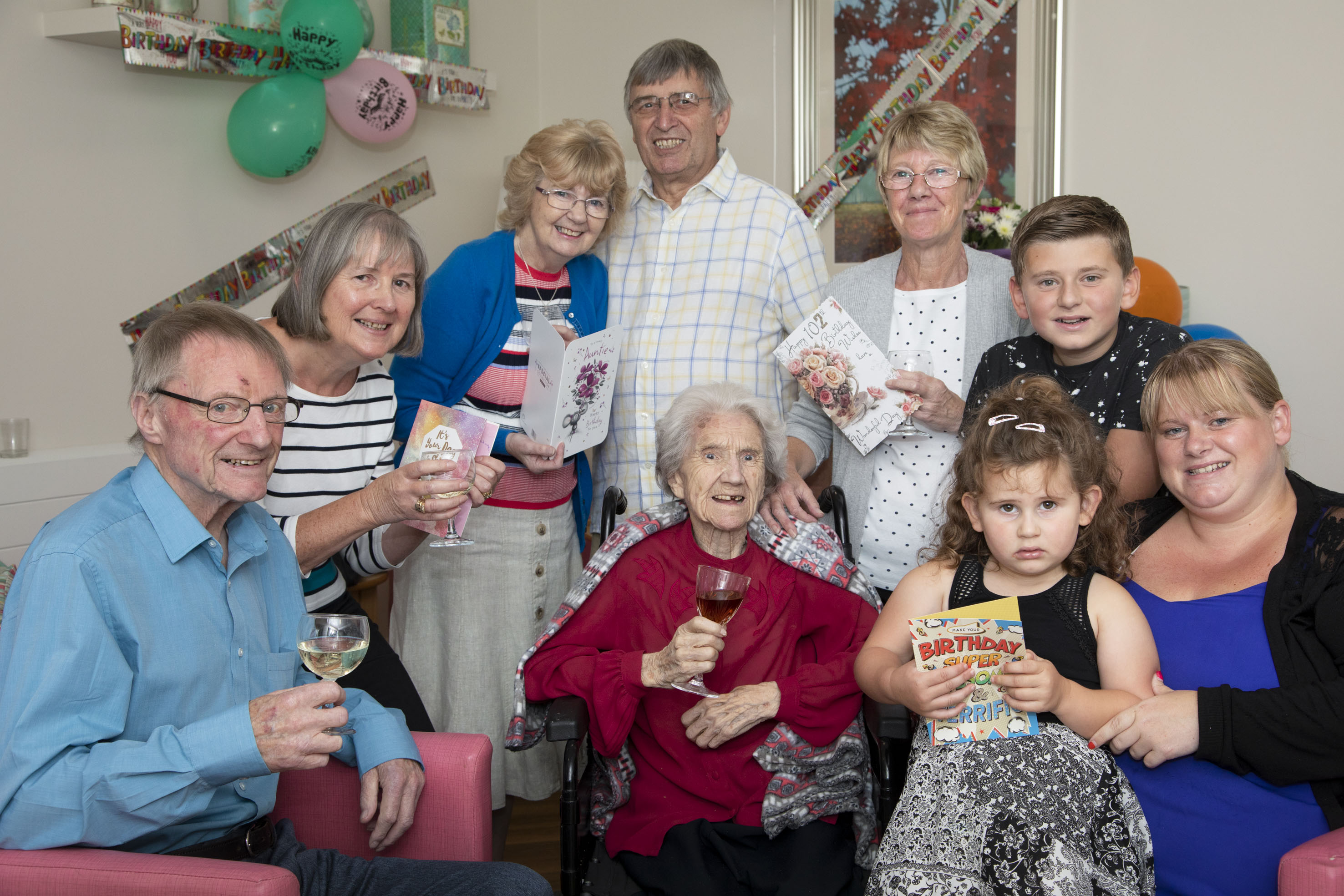 Cheers! Incredible Bessie celebrates 102nd birthday with glass of sherry