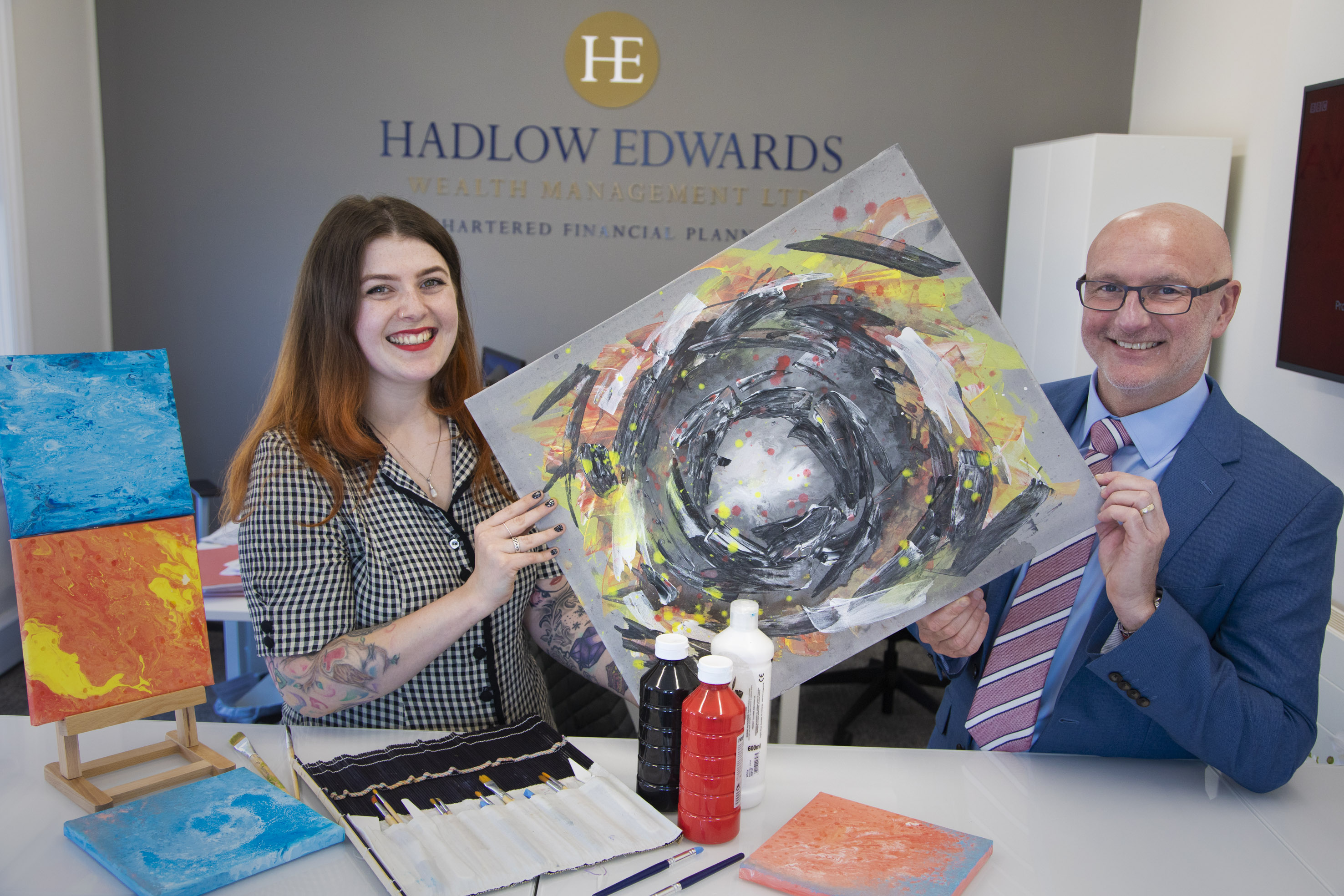 Finance firm showcases work of young artist Alice