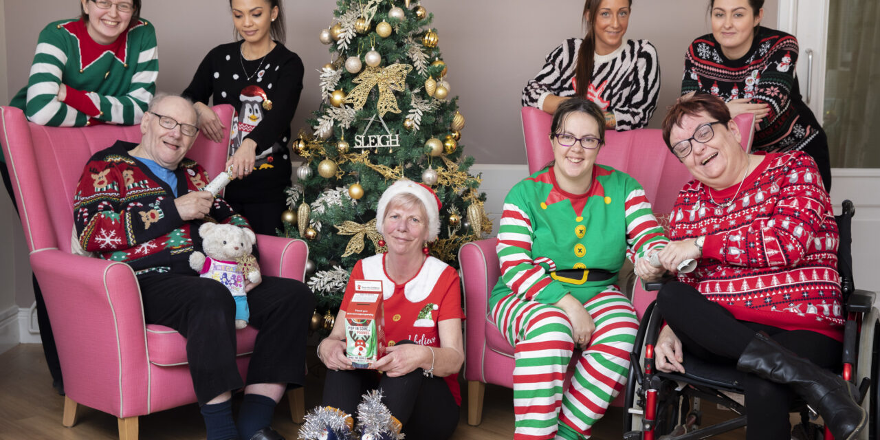 Care home staff and residents jump to it for children’s charity