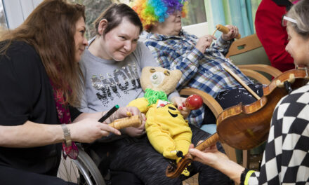 Roll up! Roll up! Circus magic comes to care home
