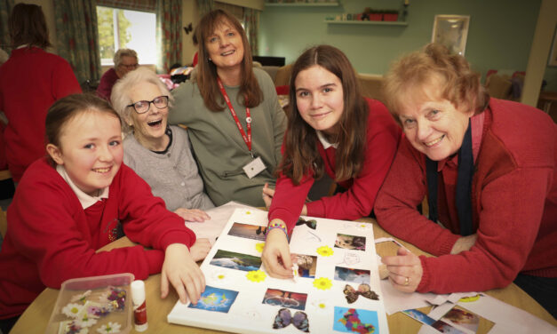 Youngsters make memories with care home residents