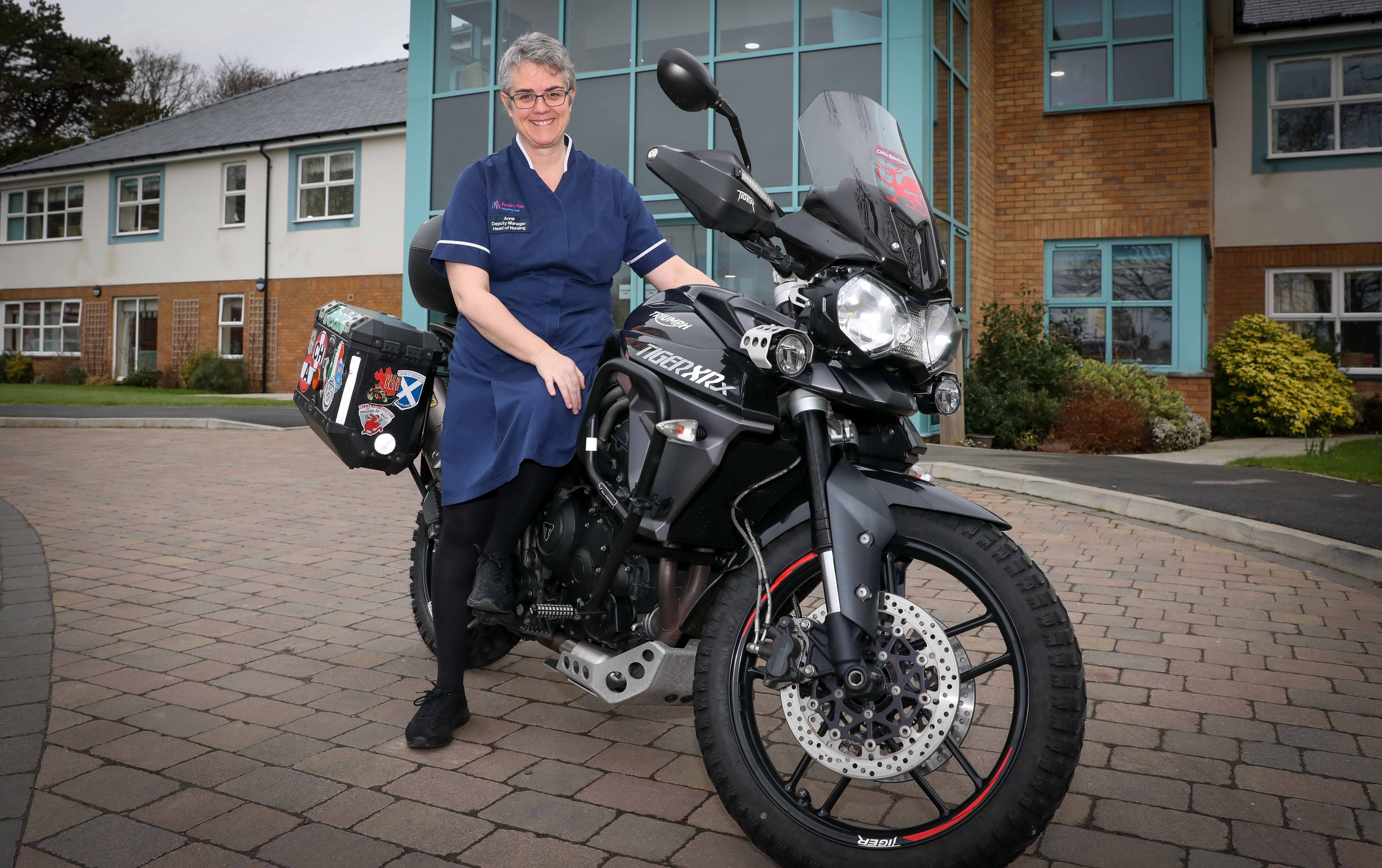 Easy rider Anne gears up for world record marathon motorbike ride to inspire women