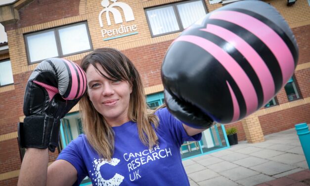 Sian boxes clever to raise money for cancer charity and honour memory of stab victim Craig