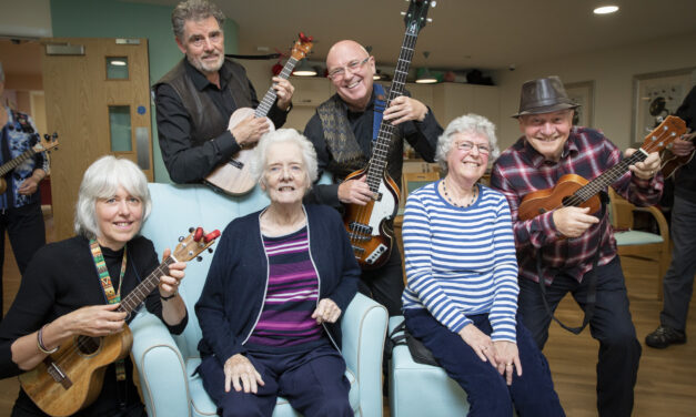 Ukelele band bring joy at care home and raise money for charity