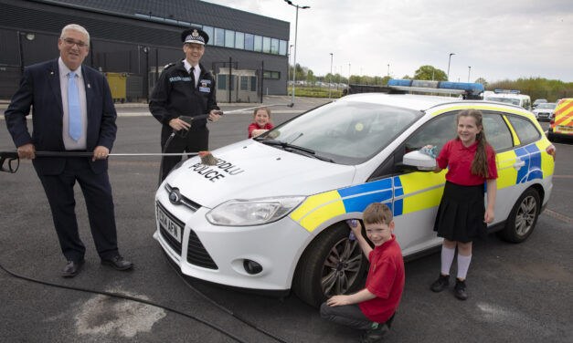 New “green” police station has upcycled furniture, solar power and rainwater to wash force’s cars