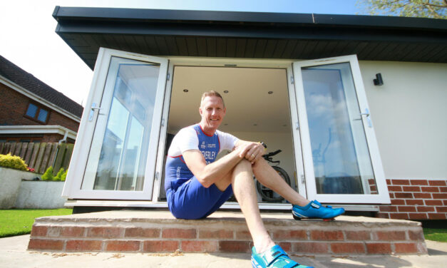 GB triathlete spinning towards World Championships in new state of the art garden gym   