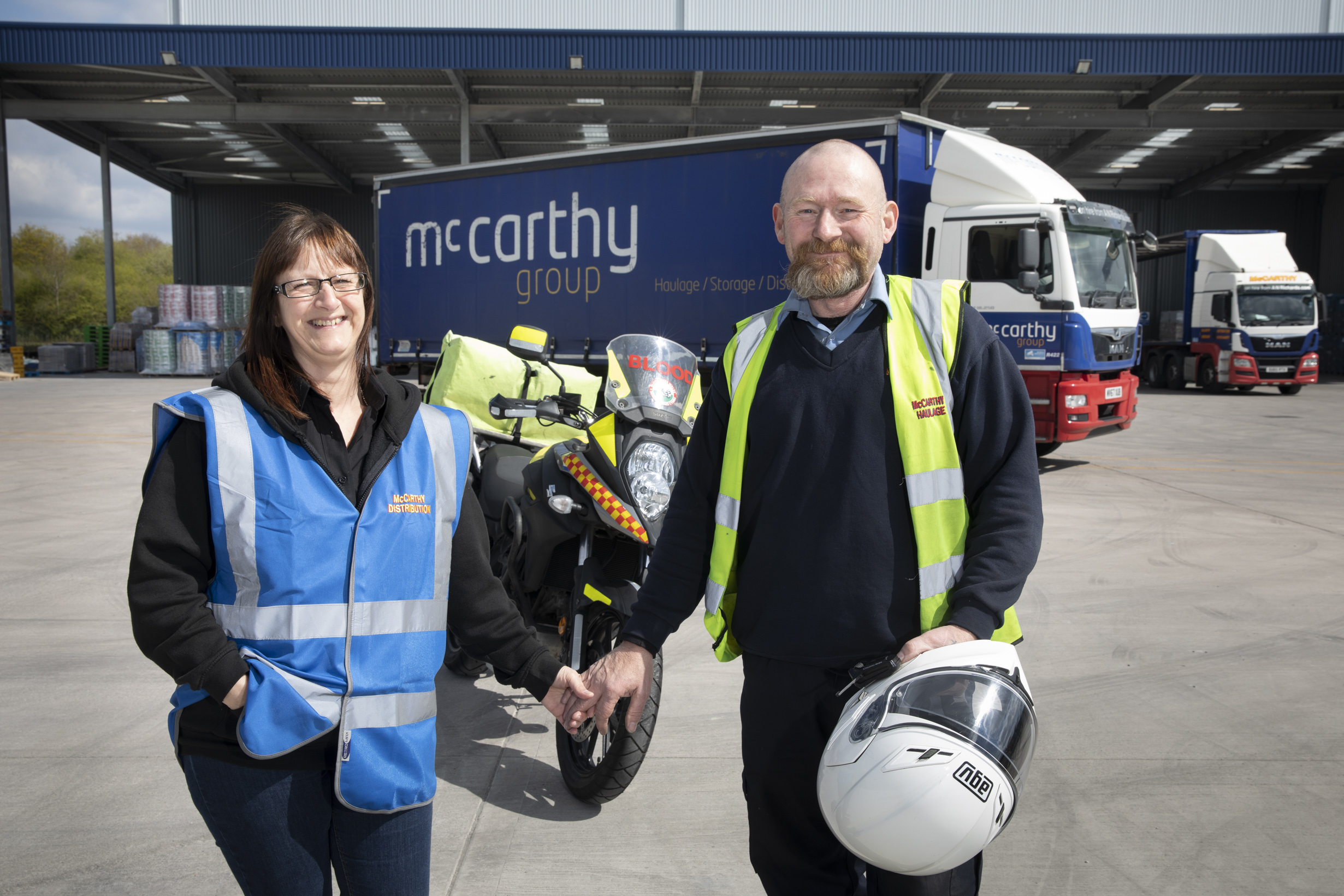 Truck driver Phil puts motoring skills to good use on his blood bike