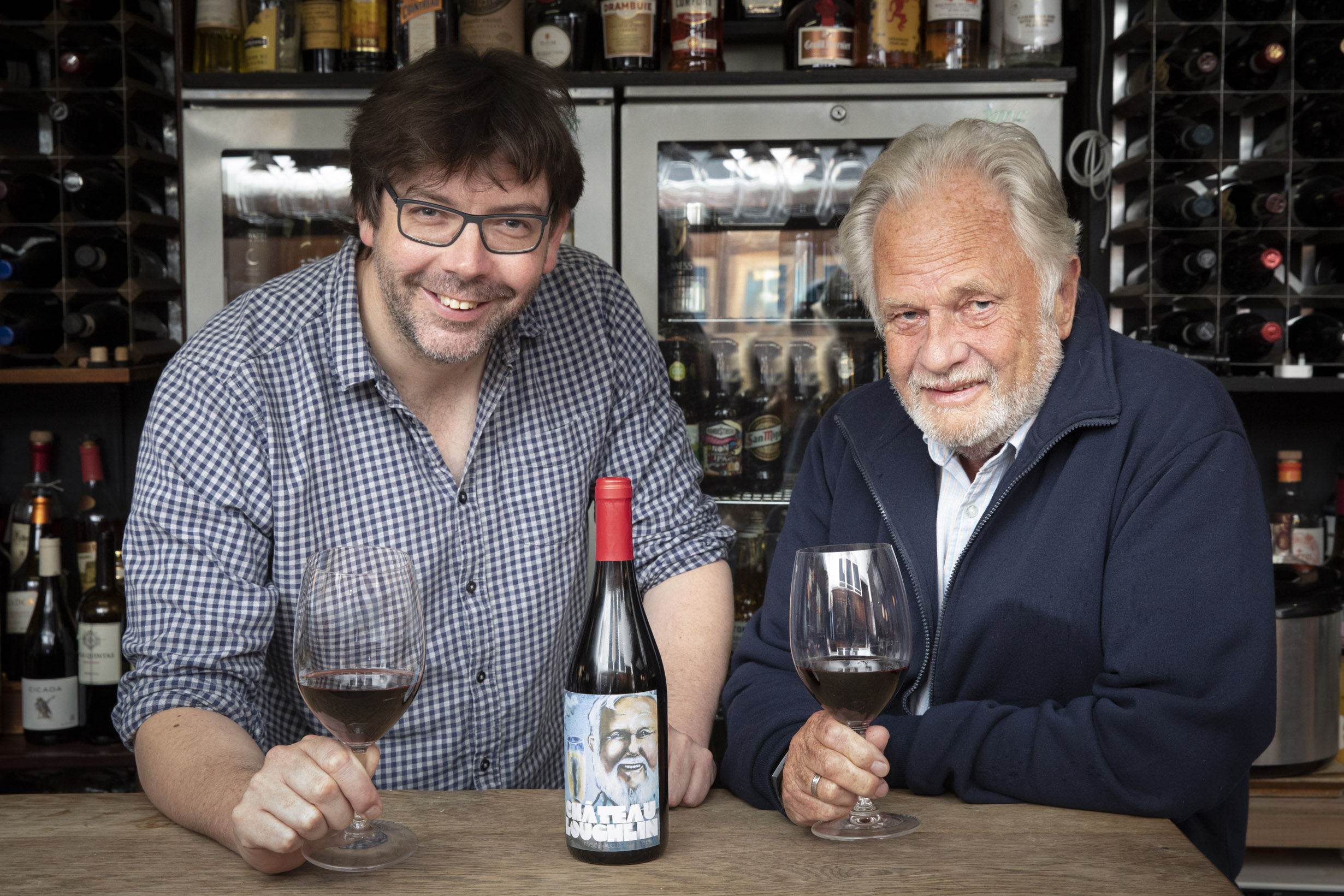 Raising a glass of Chateau Loughlin to honour food festival saviour Colin
