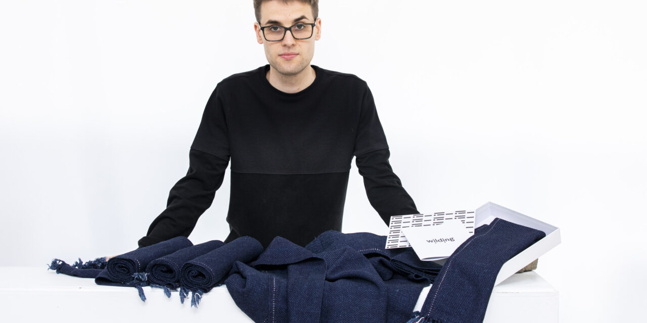 Textile designer uses Anglesey Sea Salt as finishing agent for new Samurai-inspired denim scarves