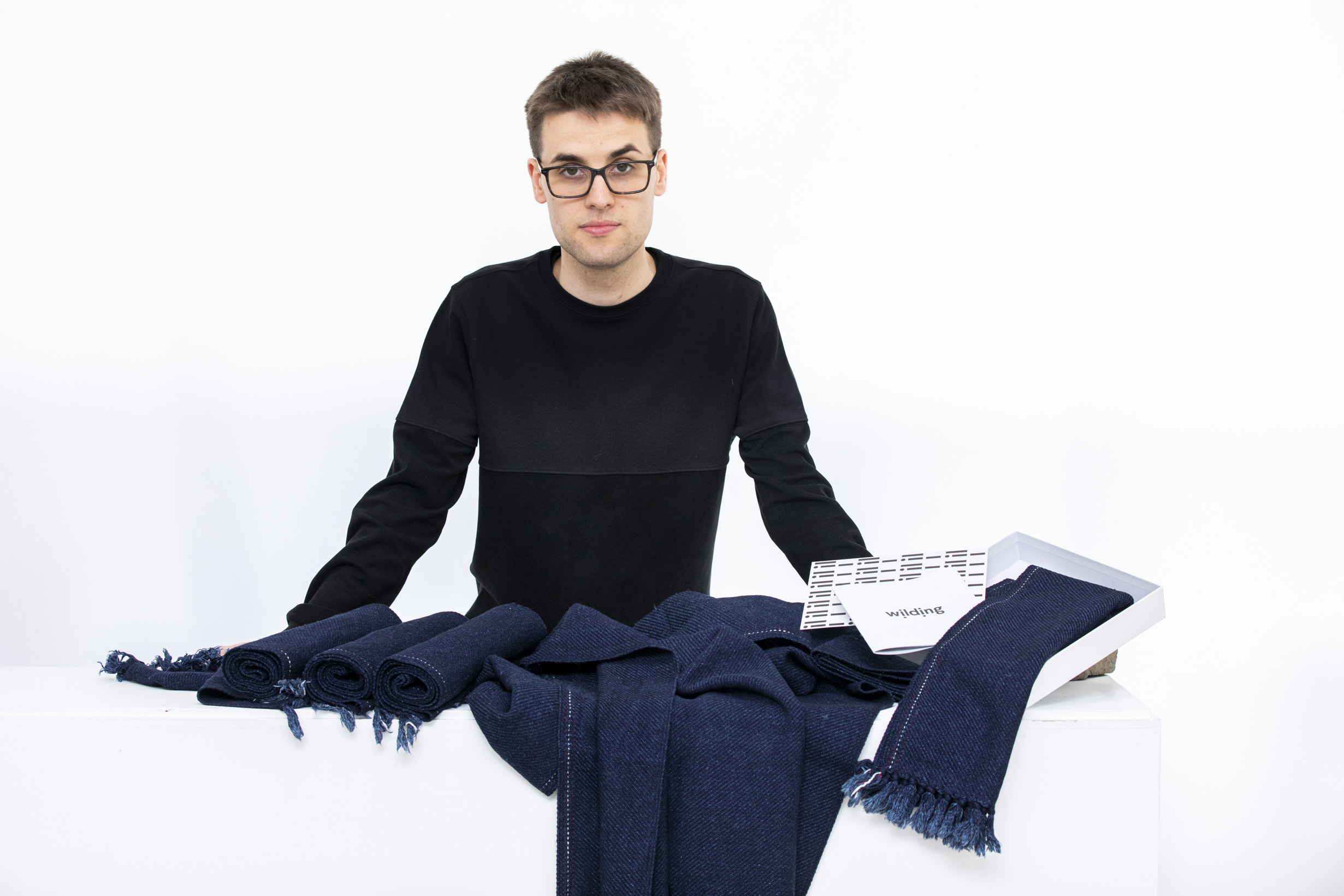 Textile designer uses Anglesey Sea Salt as finishing agent for new Samurai-inspired denim scarves