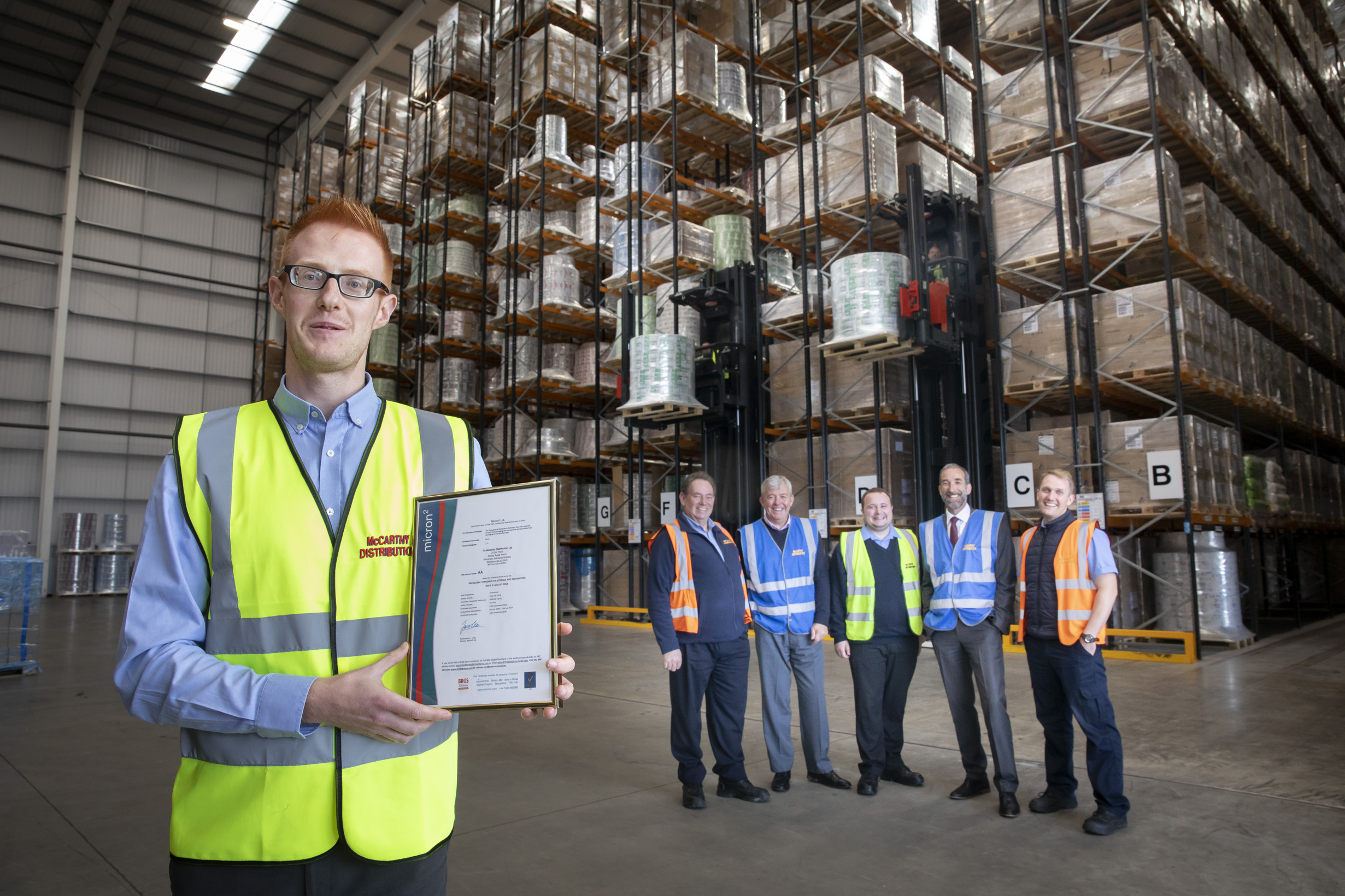 Top AA storage and distribution grading for Wrexham distribution firm