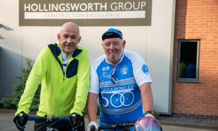 Flintshire construction firm team take to two wheels in drive to help the environment
