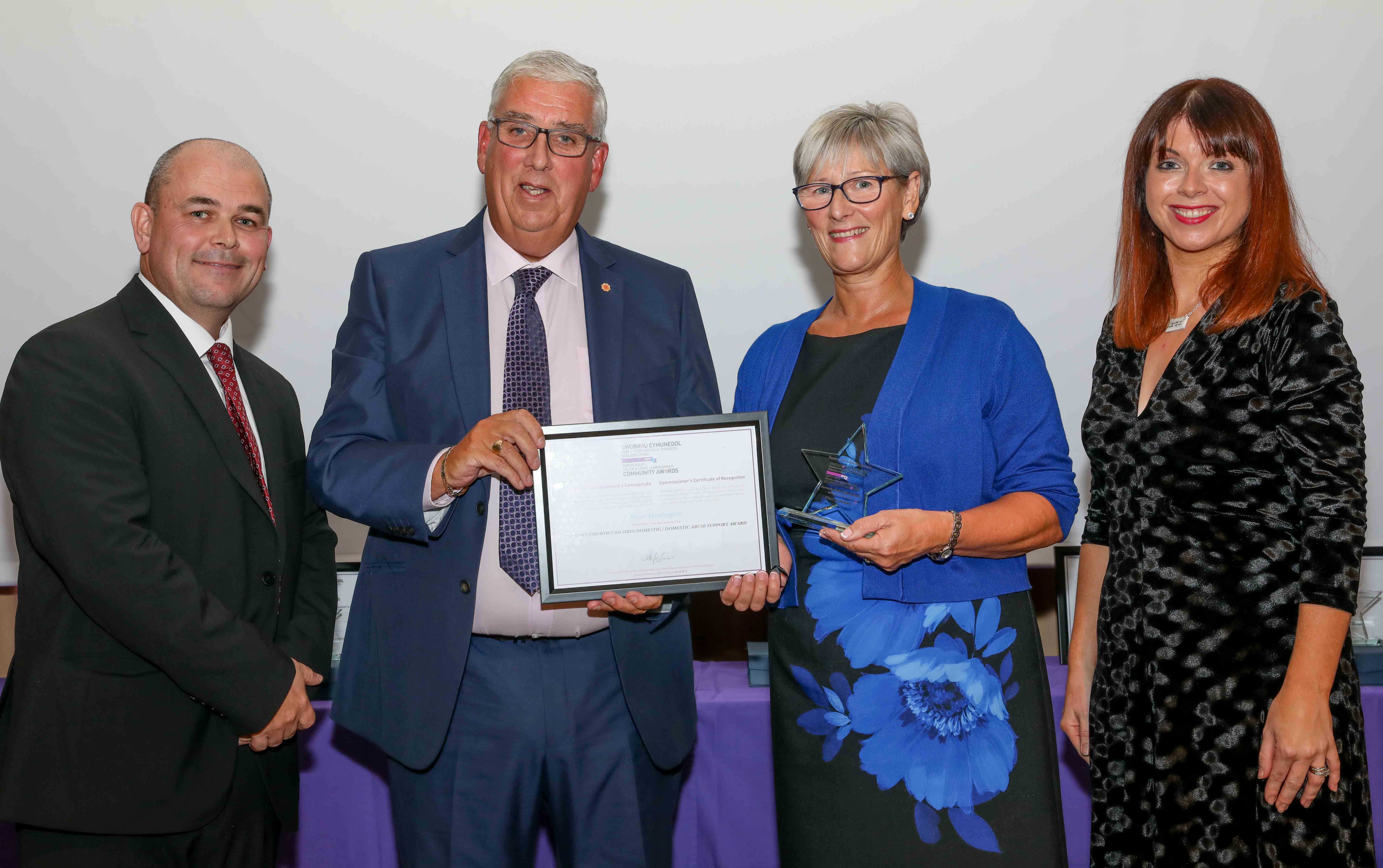 Award for dedicated Alison for her support for domestic abuse survivors