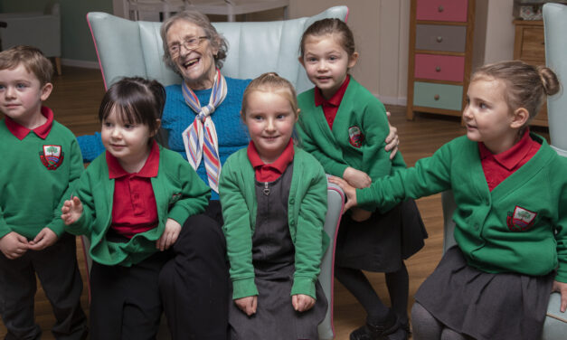 Tuneful tots sing happy birthday to care home resident Norma, 78