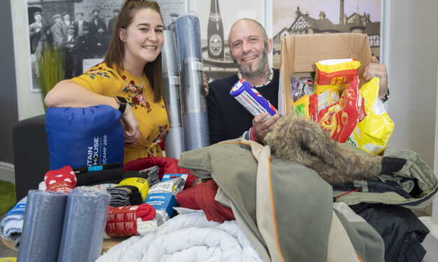 Kind-hearted truck driver Matt thanks Wrexham finance firm for helping help the homeless