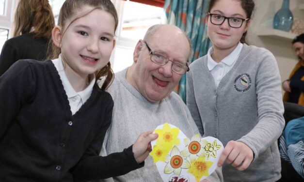 Pupils and care home residents celebrate St David’s Day in style