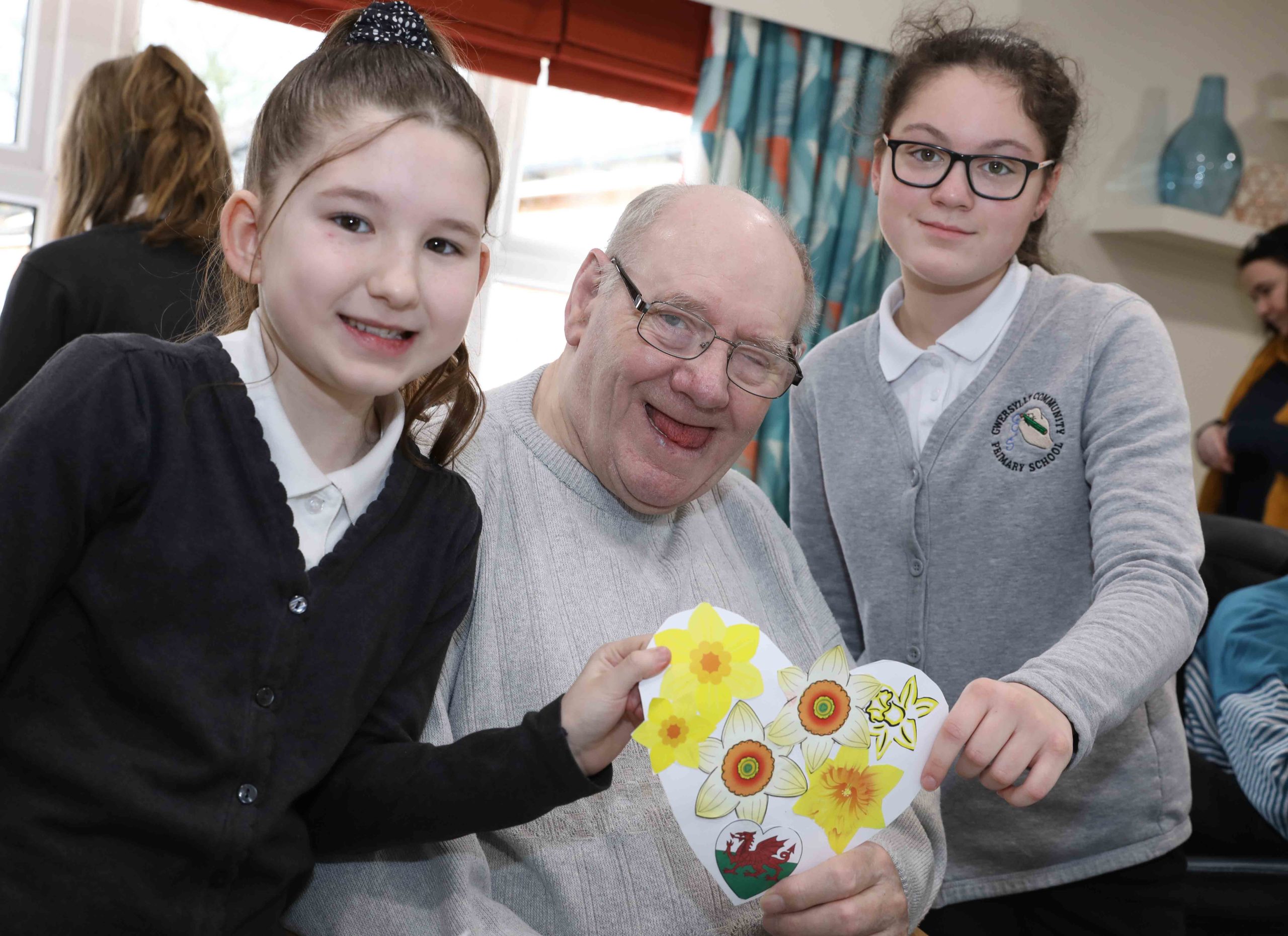 Pupils and care home residents celebrate St David’s Day in style