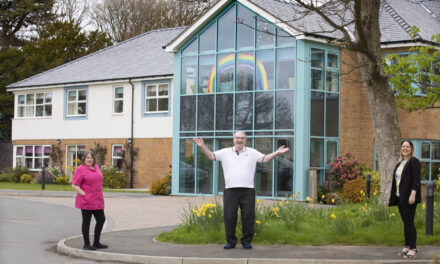 Rainbow art is symbol of hope at care home