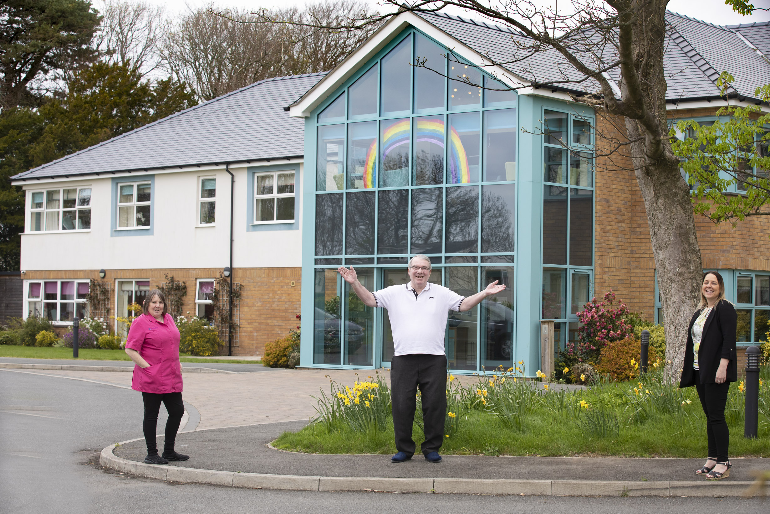 Rainbow art is symbol of hope at care home