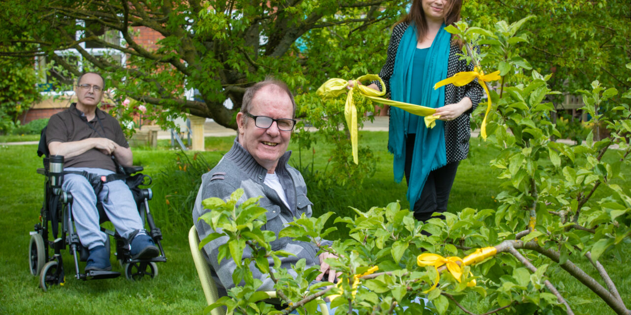 Yellow ribbons are symbol of hope at locked down care organisation