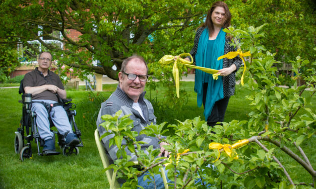 Yellow ribbons are symbol of hope at locked down care organisation