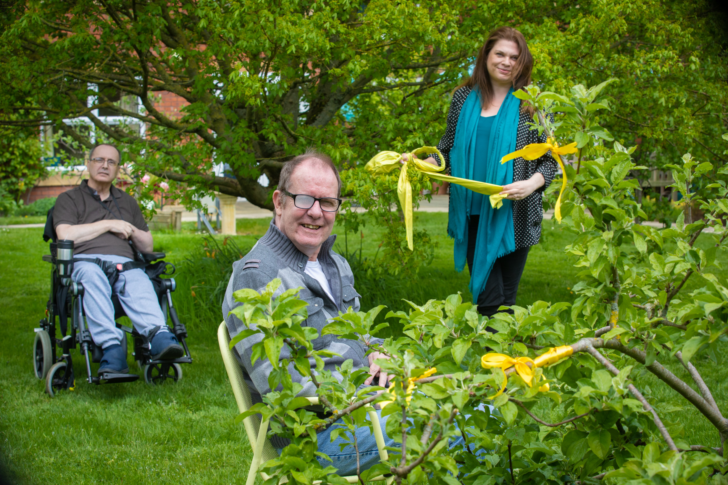 Yellow ribbons are symbol of hope at locked down care organisation