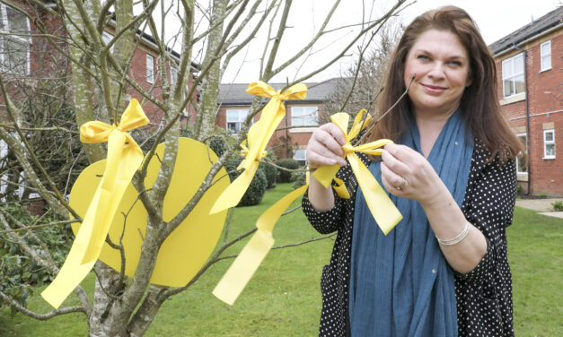 Sea of yellow at care homes in heartfelt Covid tribute