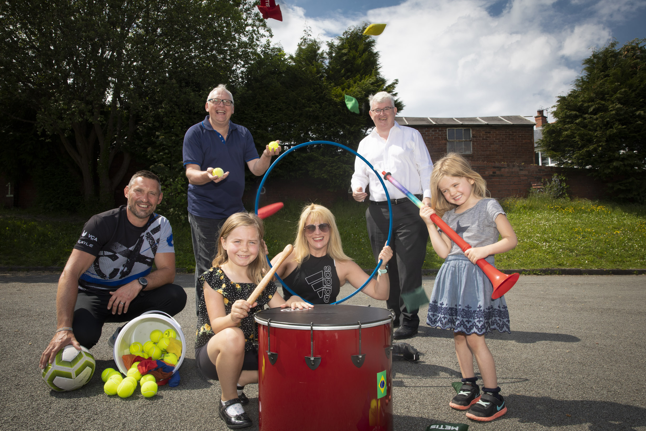 Excited youngsters get into the rhythm of a week of music and exercise at Wrexham school