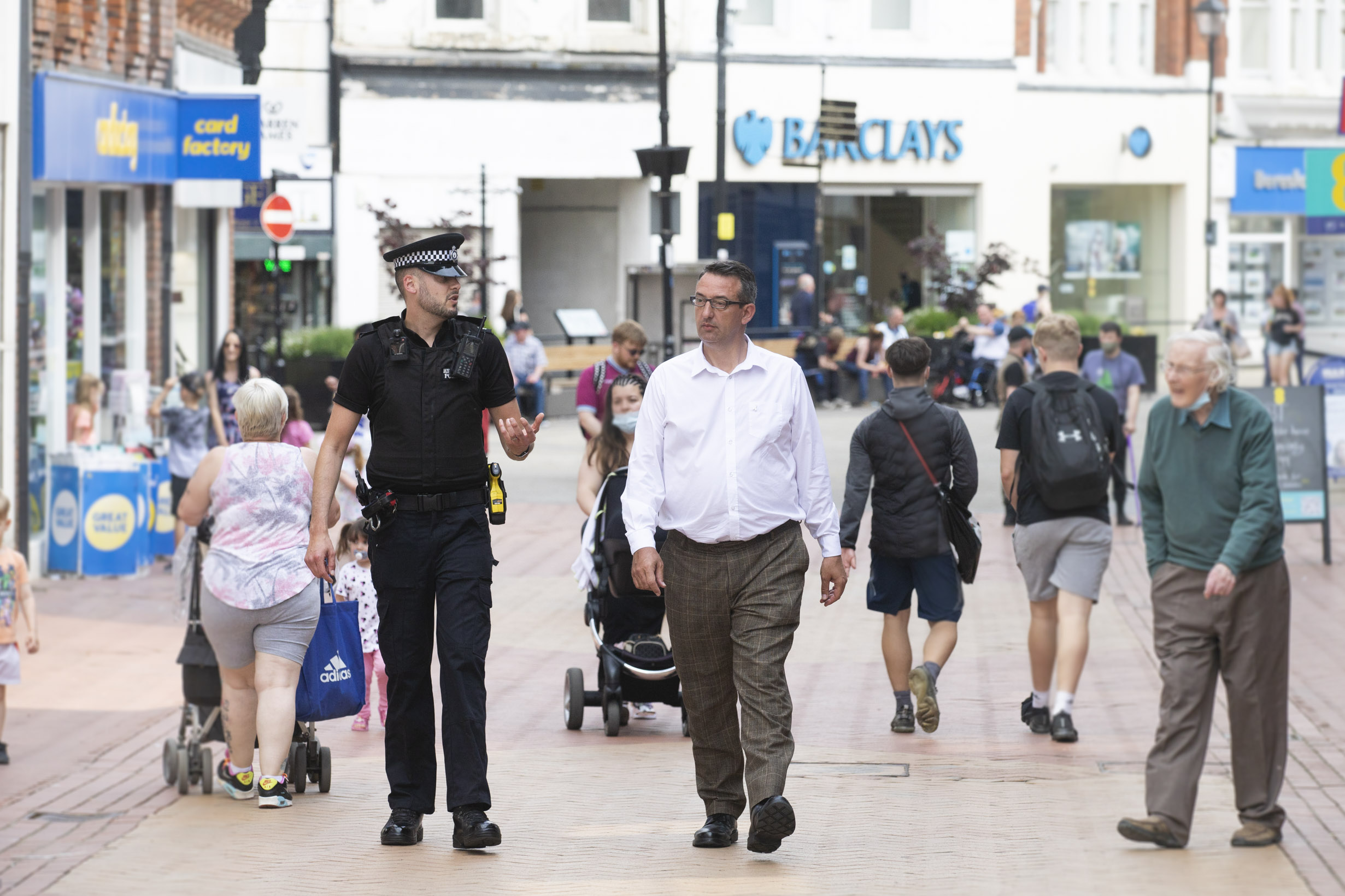 Police boss bumps into familiar face on beat in Wrexham
