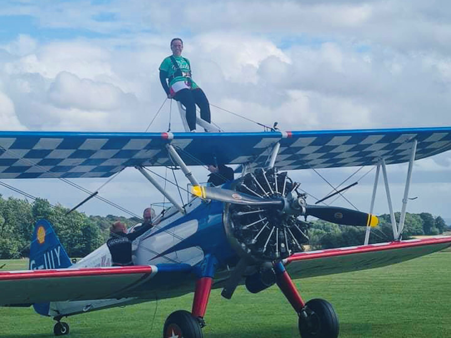 Ali shrugs off fear of heights and dedicates wing walk to brave cousin, Weeksy