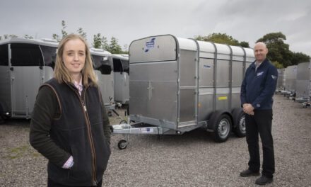 Young farmer Ffion’s starring role with trailer firm boosts mental health charity